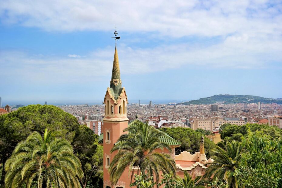 Breathtaking view from Park Güell in Barcelona showcasing architecture and cityscape.